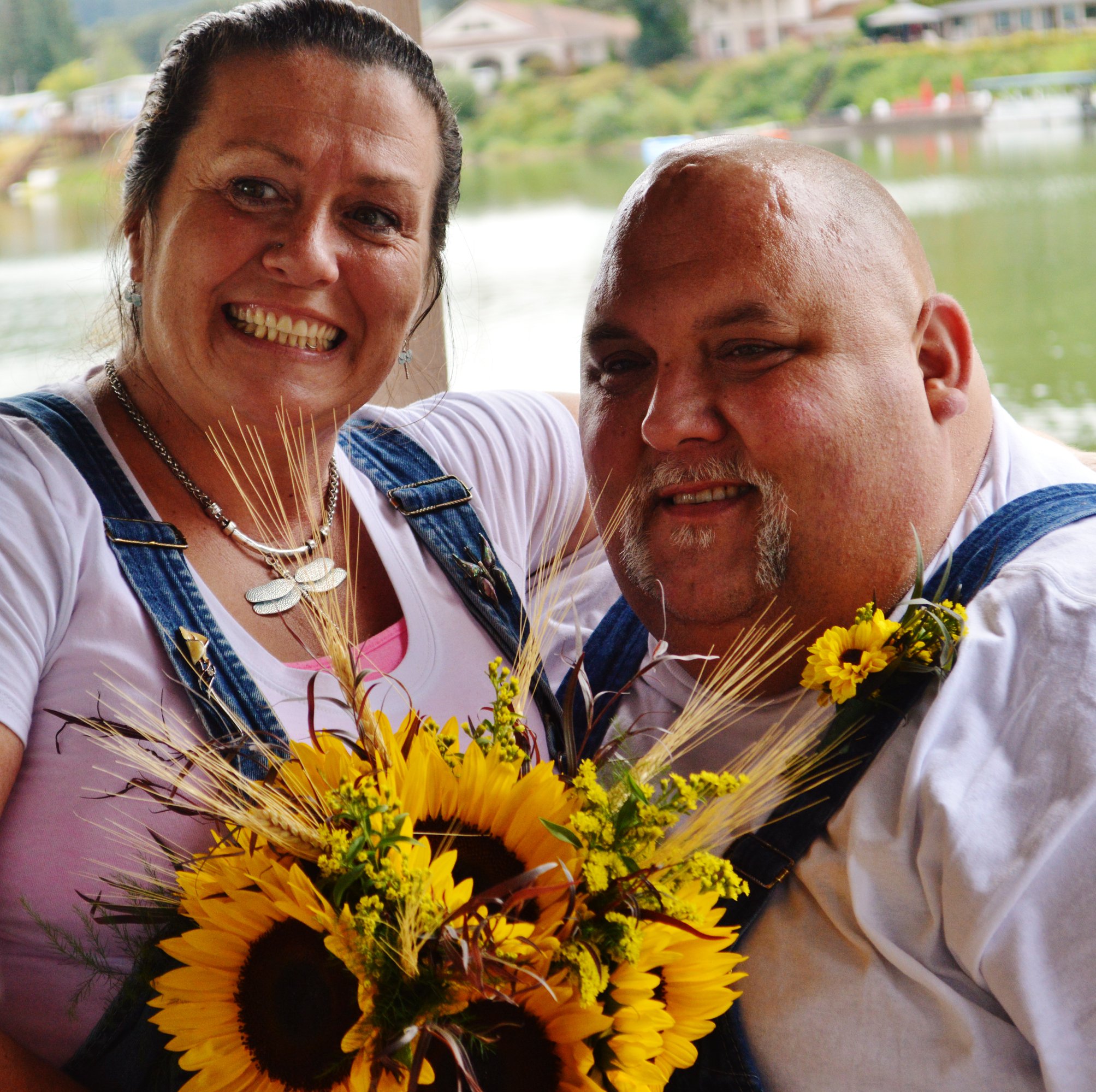 photo of bride and groom