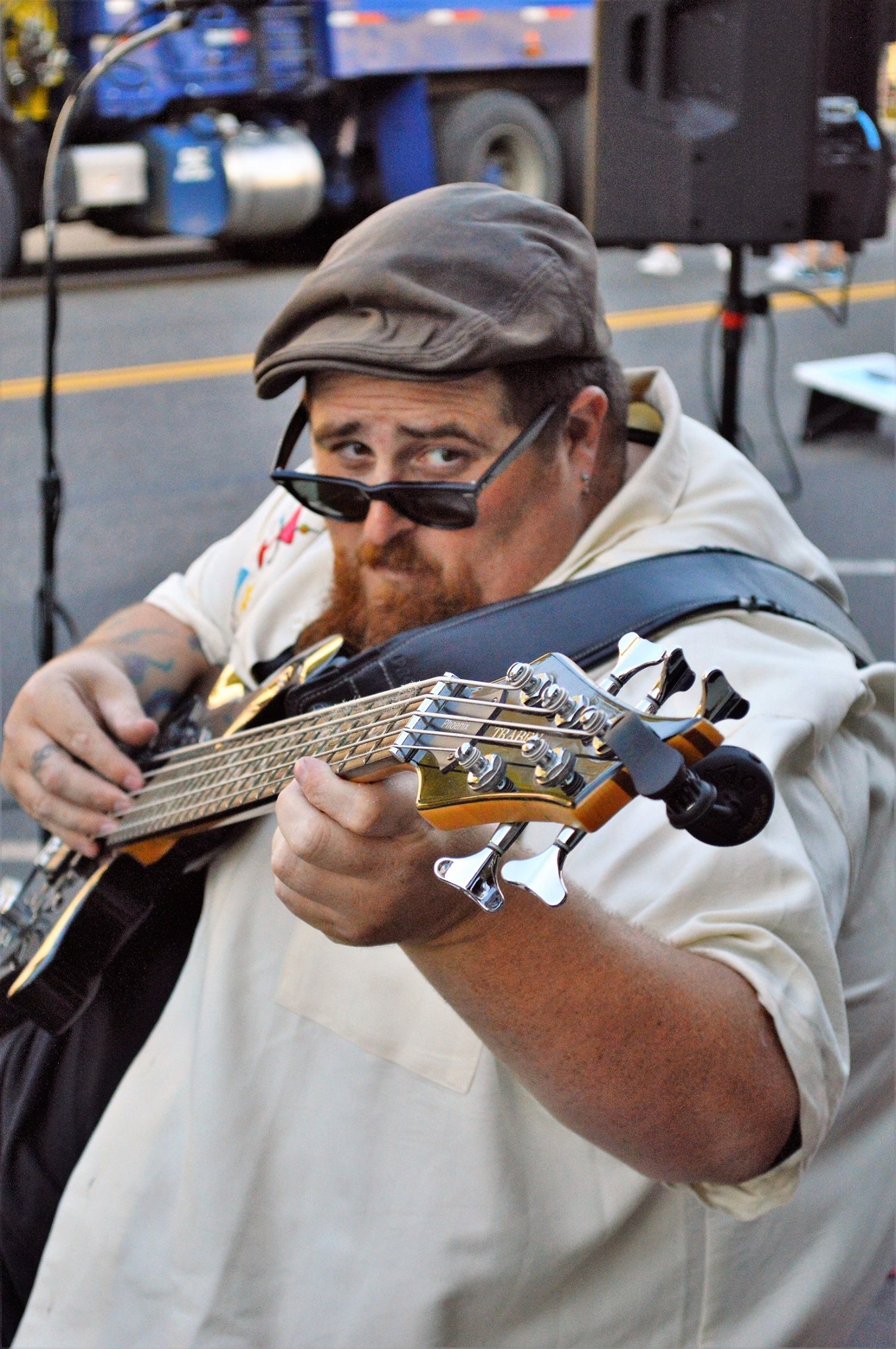 photo of guitarist at concert